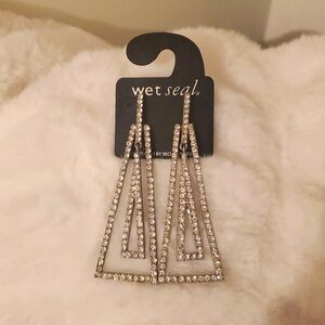 Wet Seal Silver Geometric Earrings
